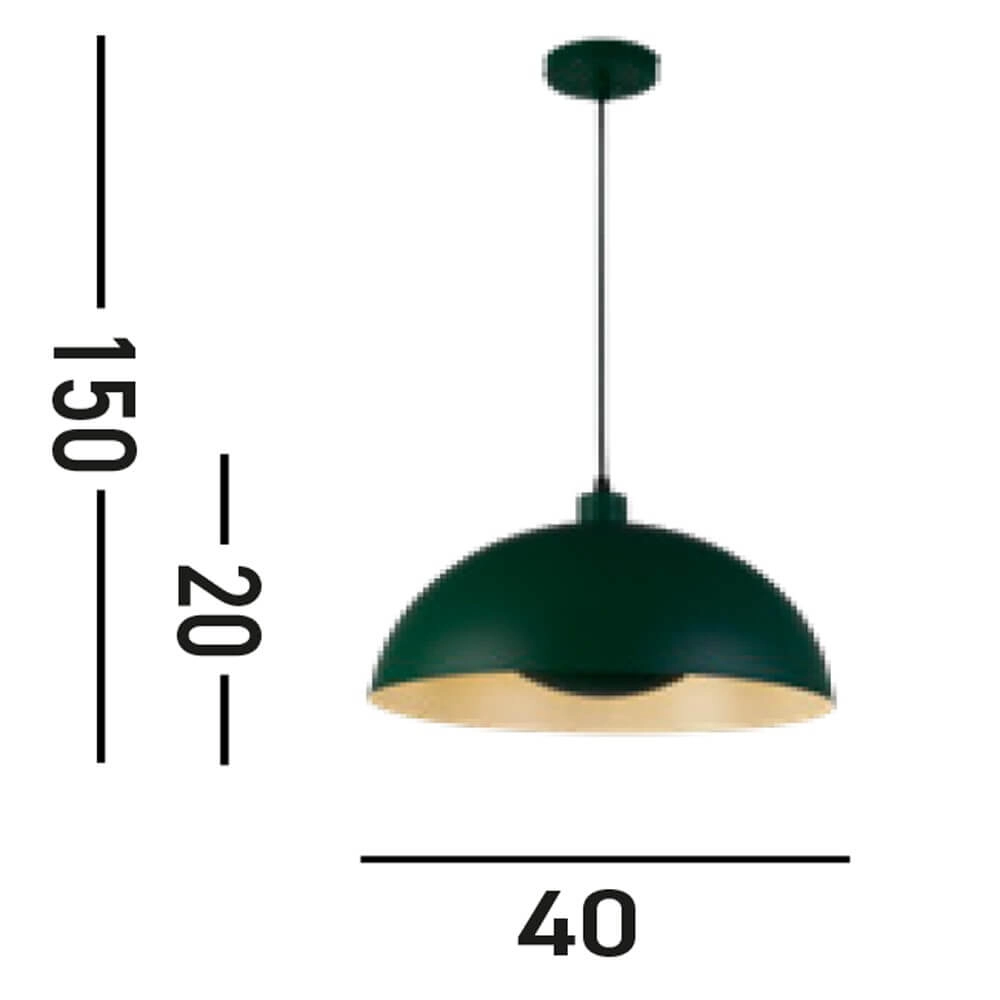 Groene hanglamp Mars 25cm Searchlight 5053423274270