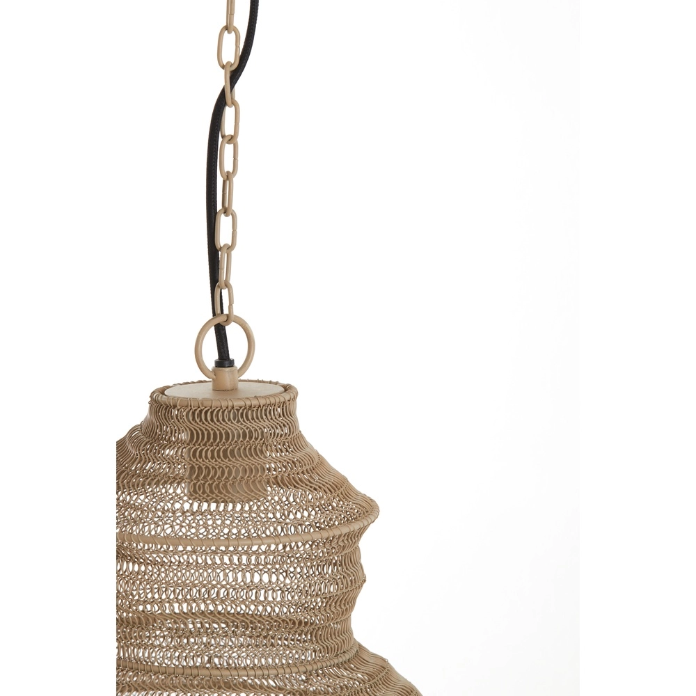 Metalen net hanglamp Nakisha Ø 40cm - zand Light & Living 8717807695033