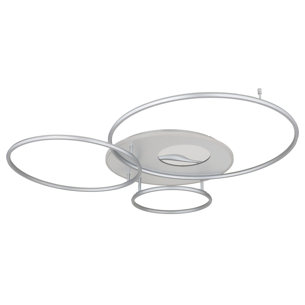 Moderne plafondlamp Invertina zilvergrijs 126cm Globo 9007371468836