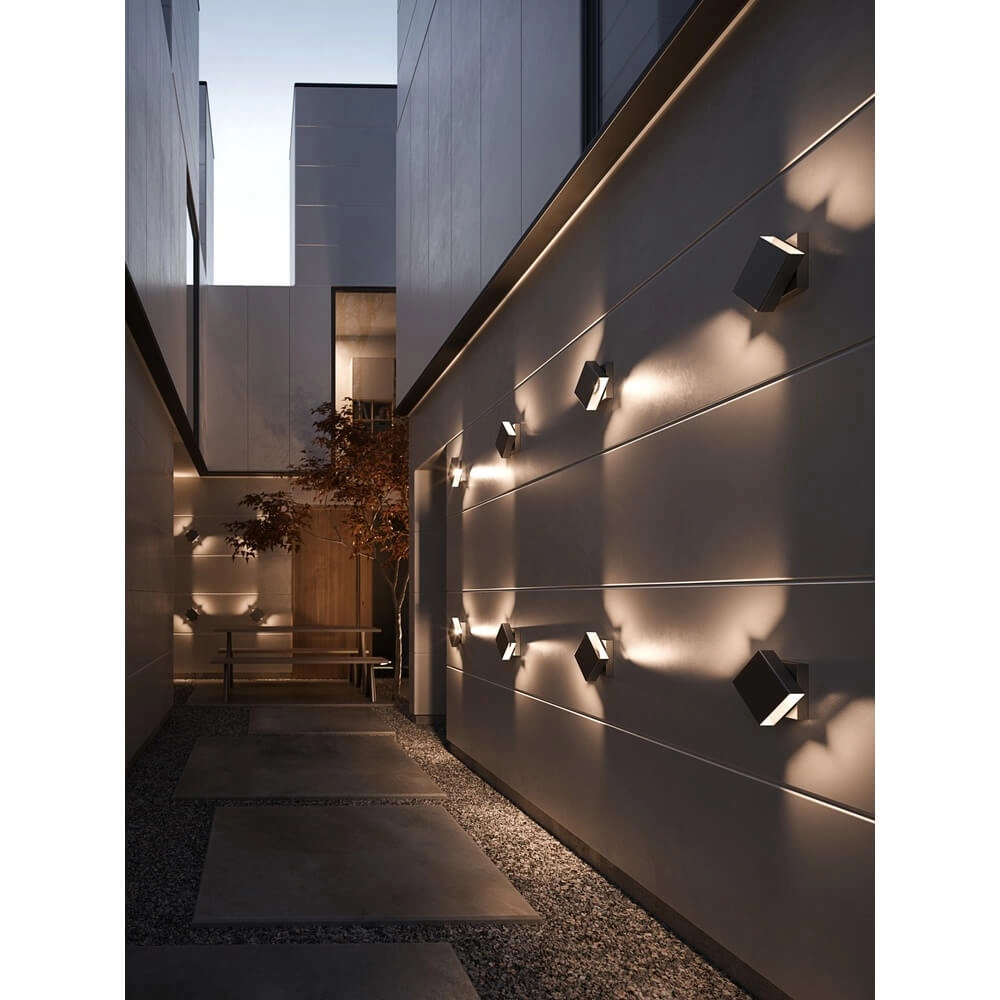 Vierkante wandlamp Turn zwart Nordlux 5704924000638