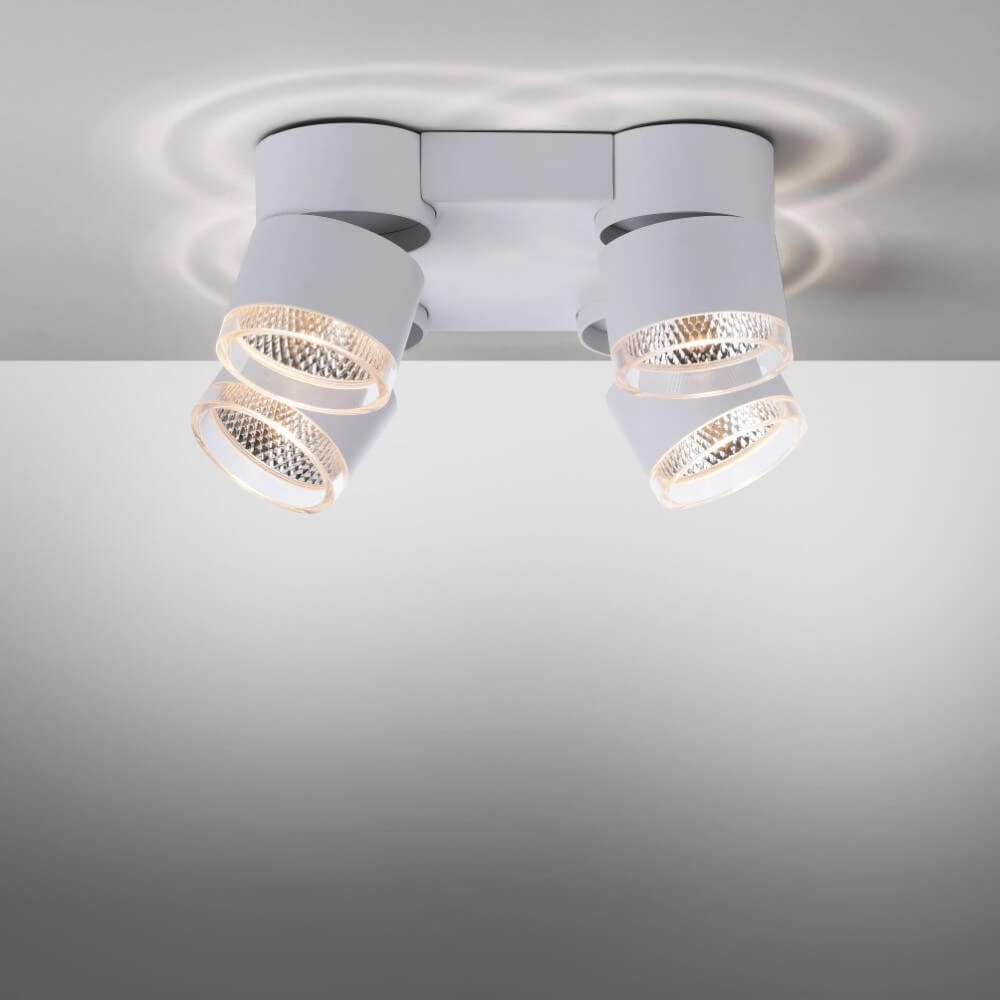 Witte plafondlamp Pure Nola 4-lichts Paul Neuhaus 4012248374559