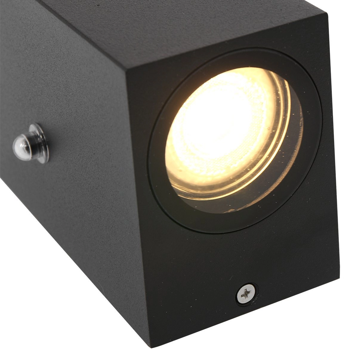 Vierkante wandspot Logan met schemersensor Steinhauer 8712746133226