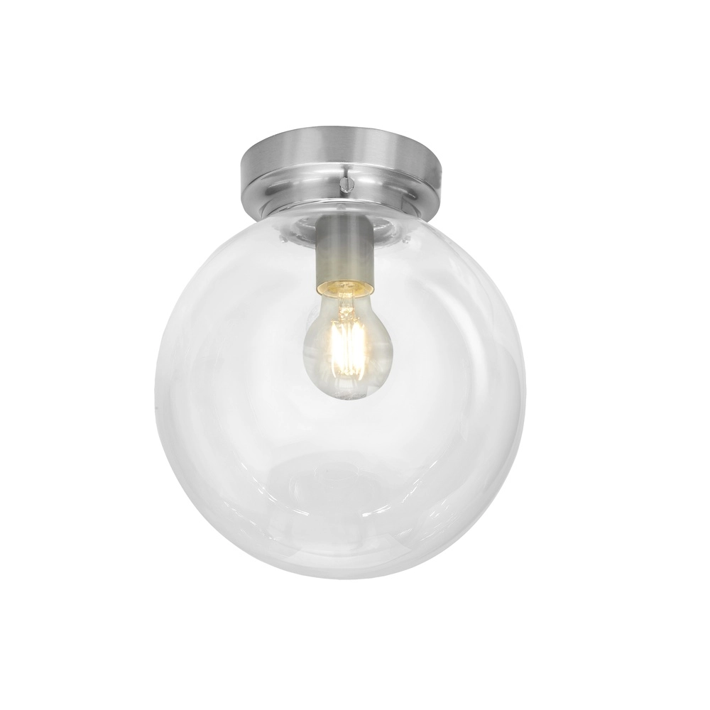 Plafondlamp Globe helder glas Ø 25cm