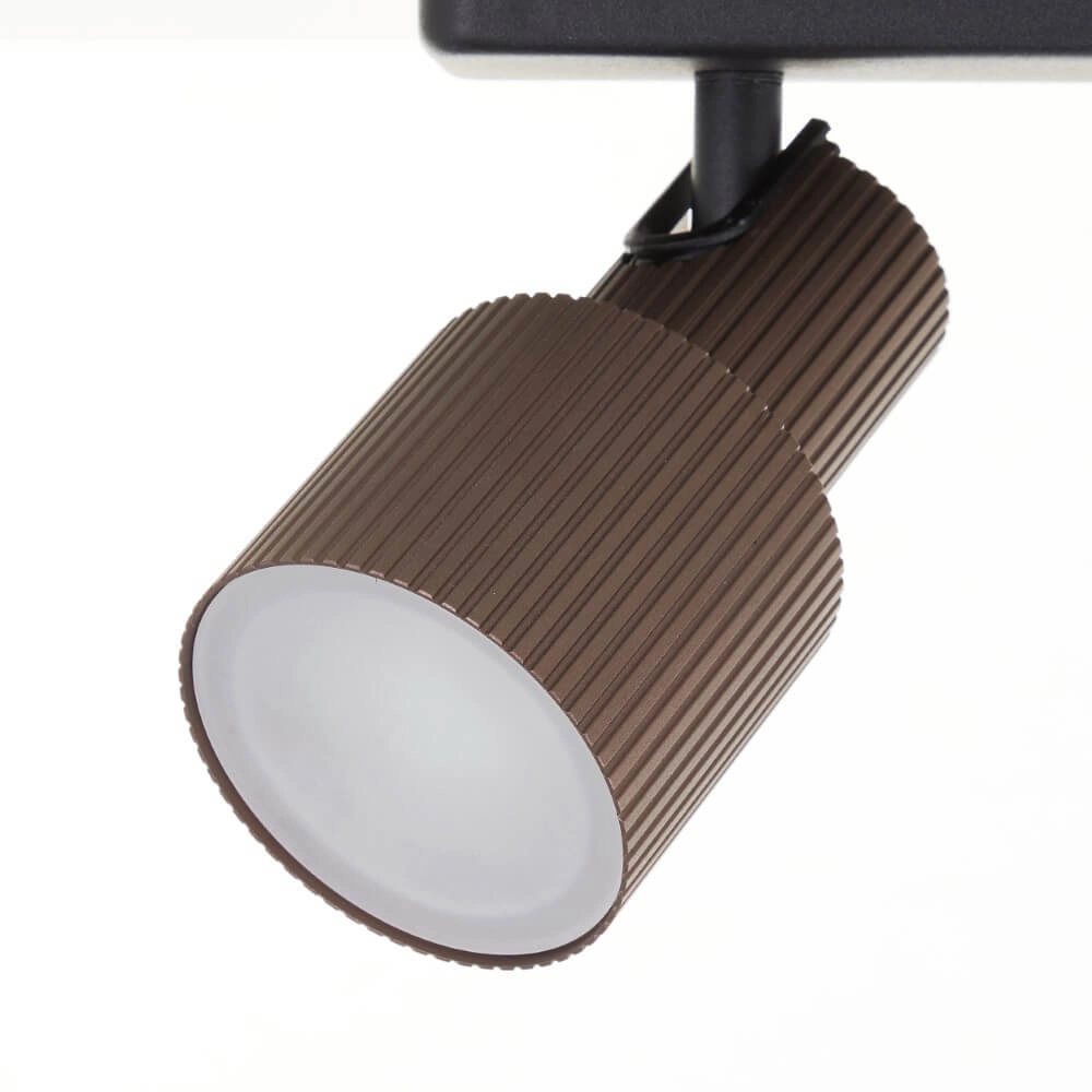 3-lichts opbouwspot Cadiz zwart met brons Brilliant 4004353441288