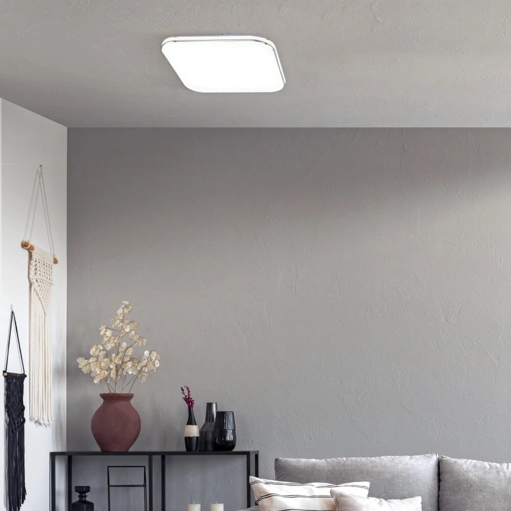 Vierkante led plafonnière Porto 29,5cm Fischer & Honsel 4003694211253