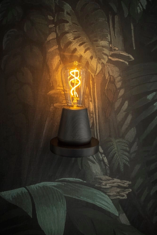 Tafellamp One Black Wood oplaadbaar Humble 7446023296298