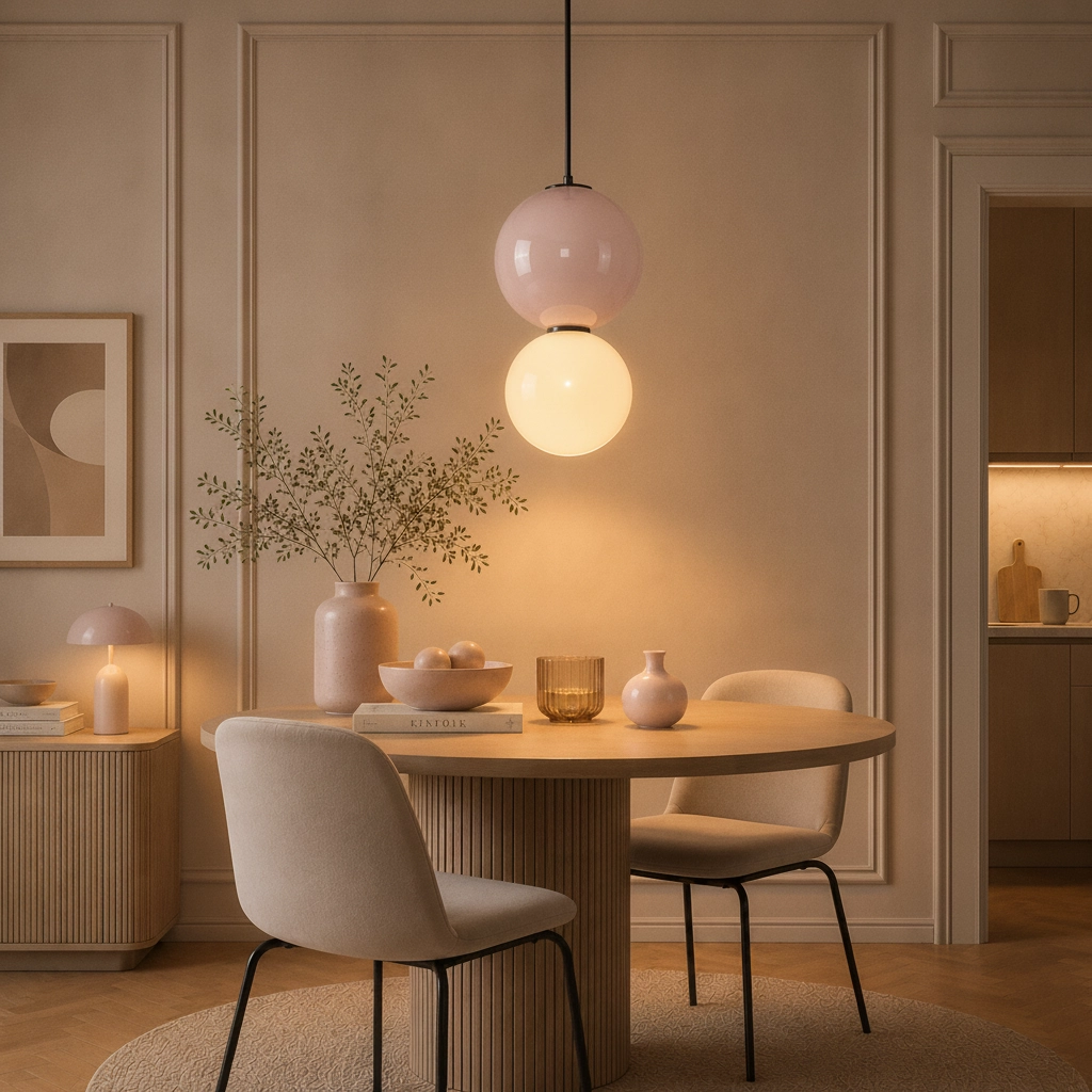 Hanglamp Noesis Ø 25cm mokka bruin met wit