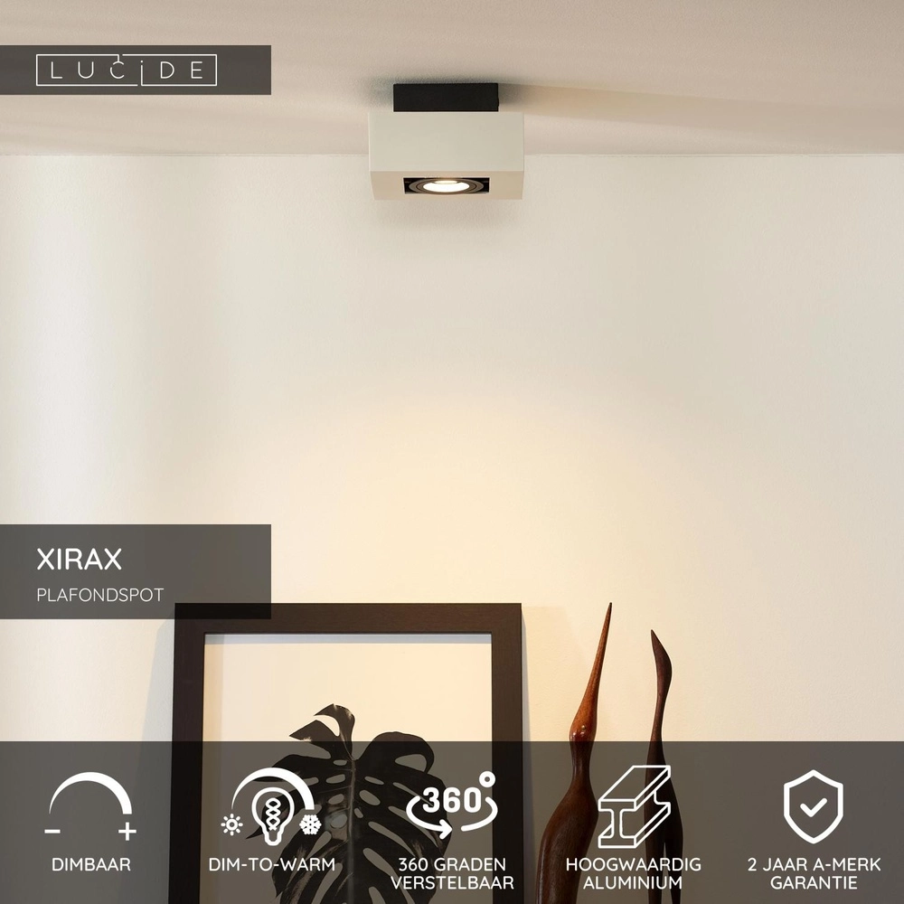 Plafondspot Xirax wit Lucide 5411212092298
