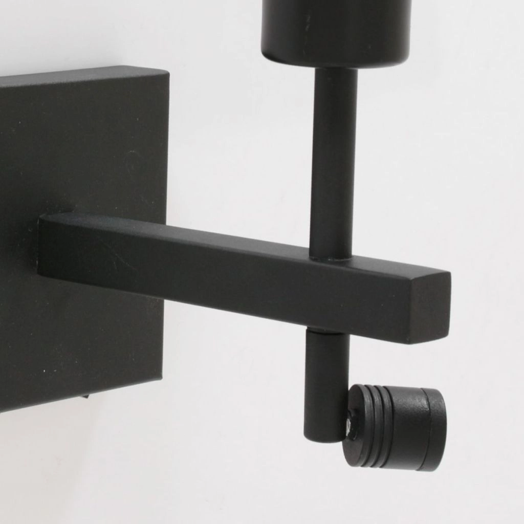 Zwart bedlampje Stang met kurk kapje Ø20cm Steinhauer 8712746180534