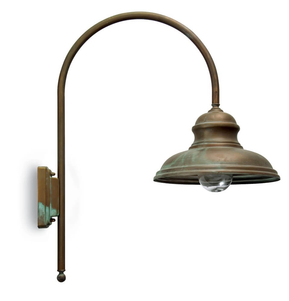 Landelijke wandlamp Mill verouderd messing