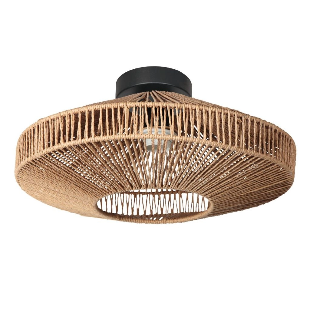 Plafondlamp Ropex met rotan kap Ø40cm Steinhauer 8712746182989