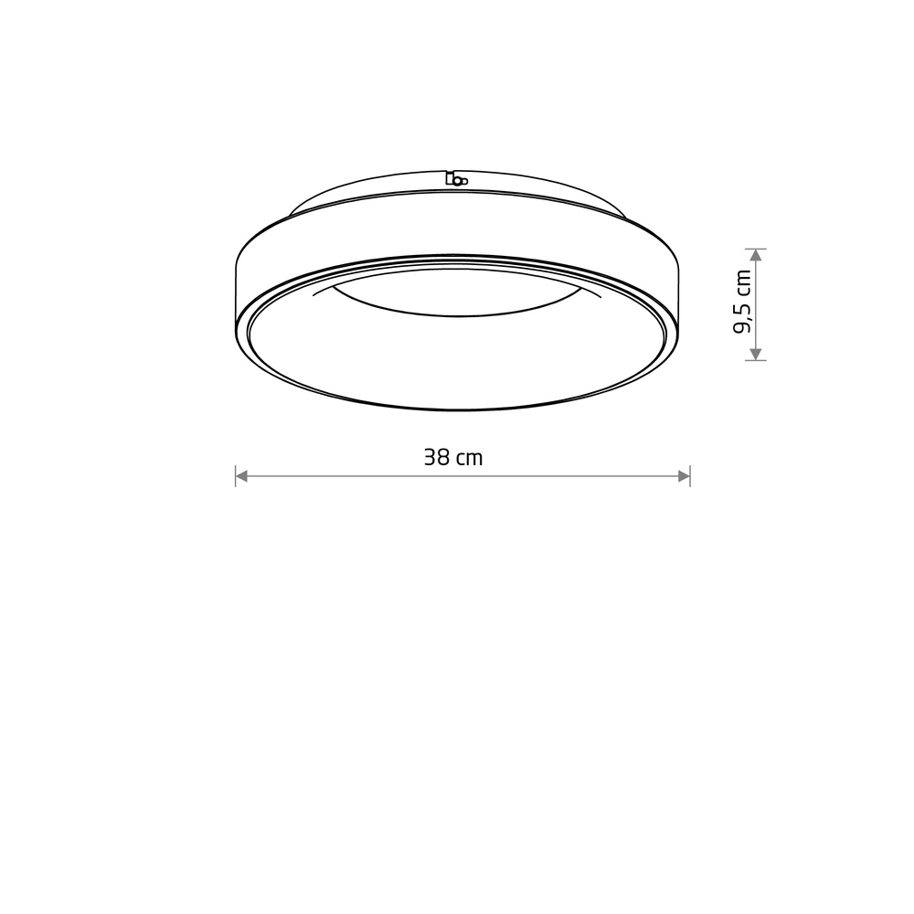 Plafondlamp Nikki Led zand bruin Ø 38cm - 3000K Lyora 5903139123631