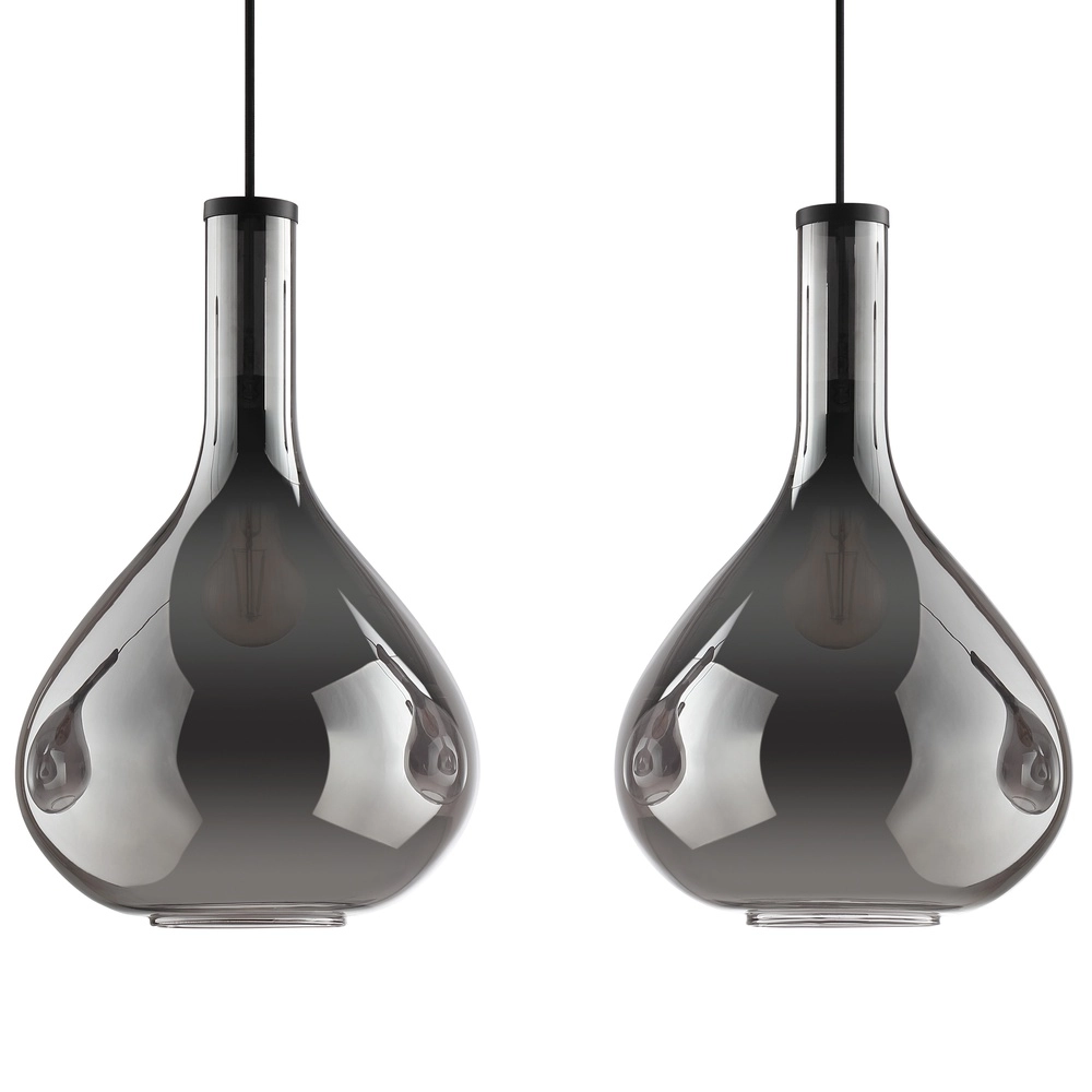 Design hanglamp Sander 4-lichts zwart Brilliant 4004353476884