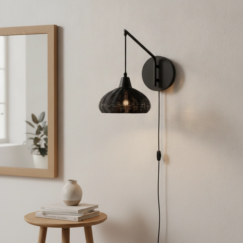 Wandlamp Fado zwart