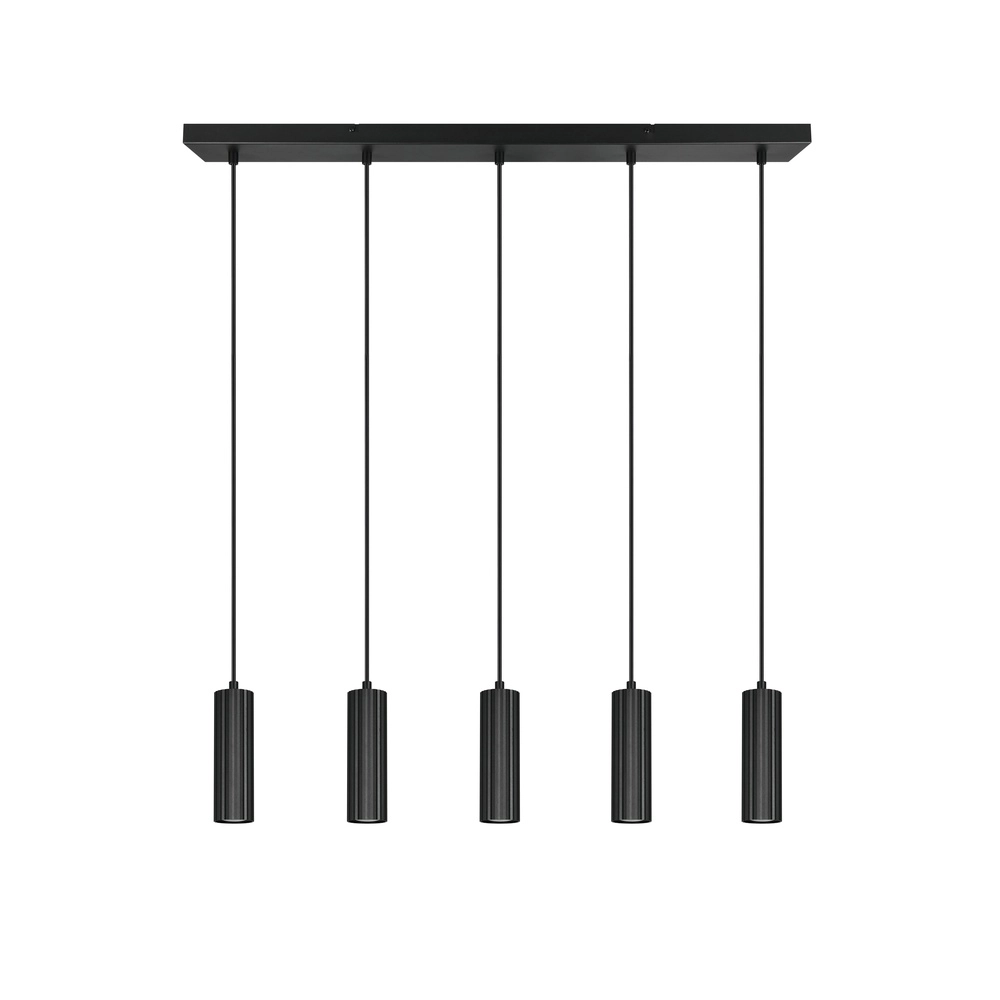 5-lichts hanglamp Soka zwart Trio 4017807658538