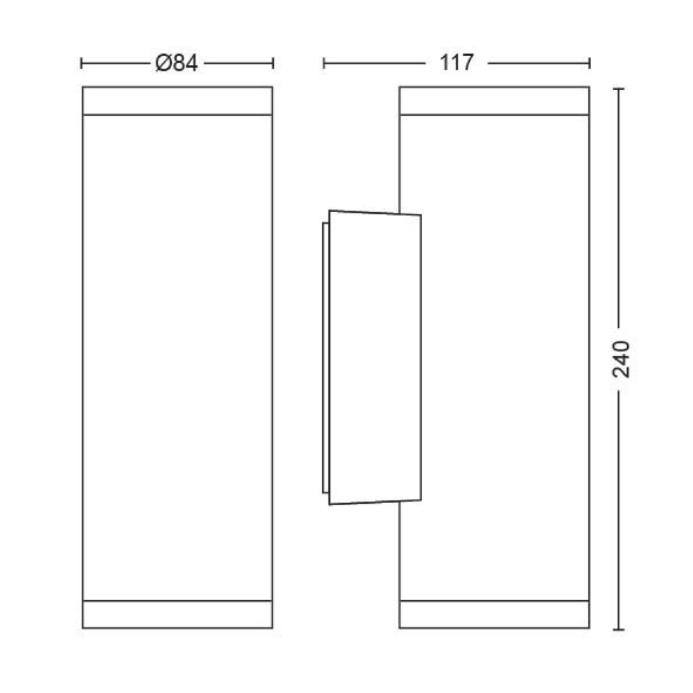 Buitenlamp Up - Down Hue Appear Zwart Philips 8718696174371