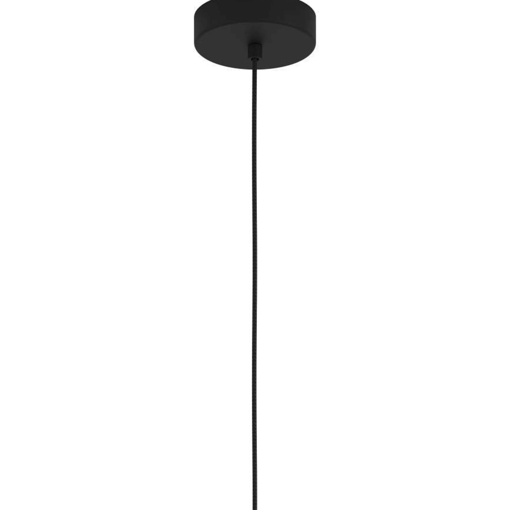 Hanglamp Pinto Textil 1 zwart met glas Eglo 9008606235681