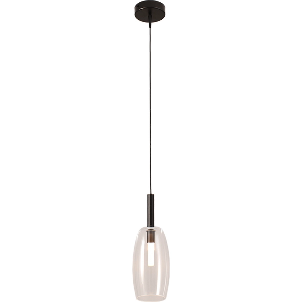 Hanglamp Ø 11,5cm Lido Olive met helder glas
