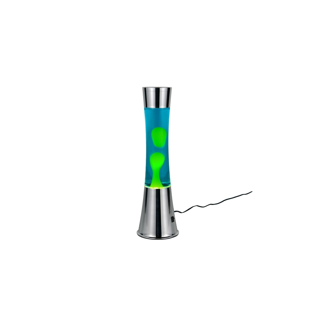 Lavalamp Etna zilver met groen