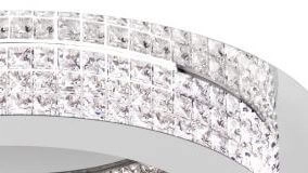 Kristallen plafondlamp Principe 70 70cm metaalgrijs Stars of Light 9002759394028
