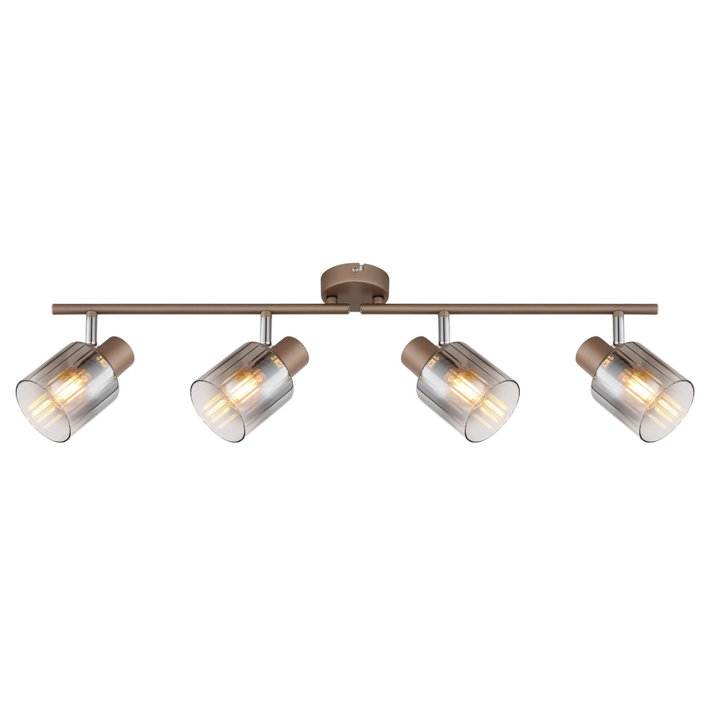 Plafondlamp Walton 4-lichts koffie bruin Globo 9007371580187