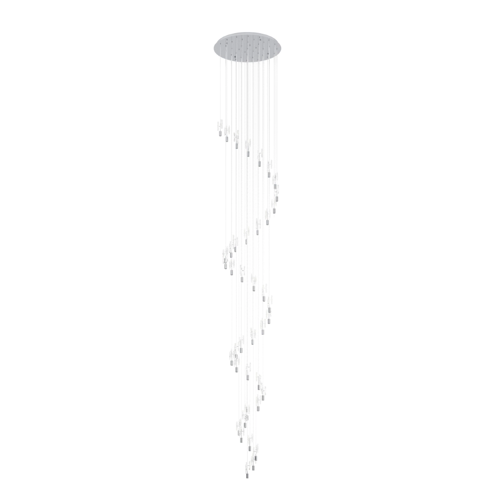Vide hanglamp Alemdina chroom 3-staps CCT