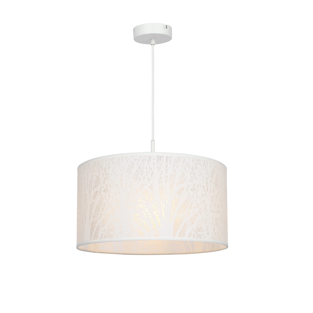 Witte hanglamp Pinni Ø 38cm zwart