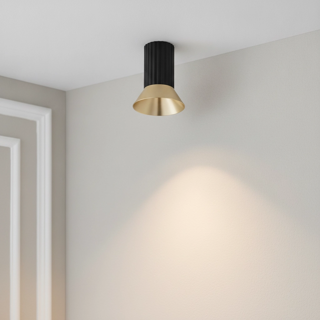 Plafondspot Luvia zwart met goud