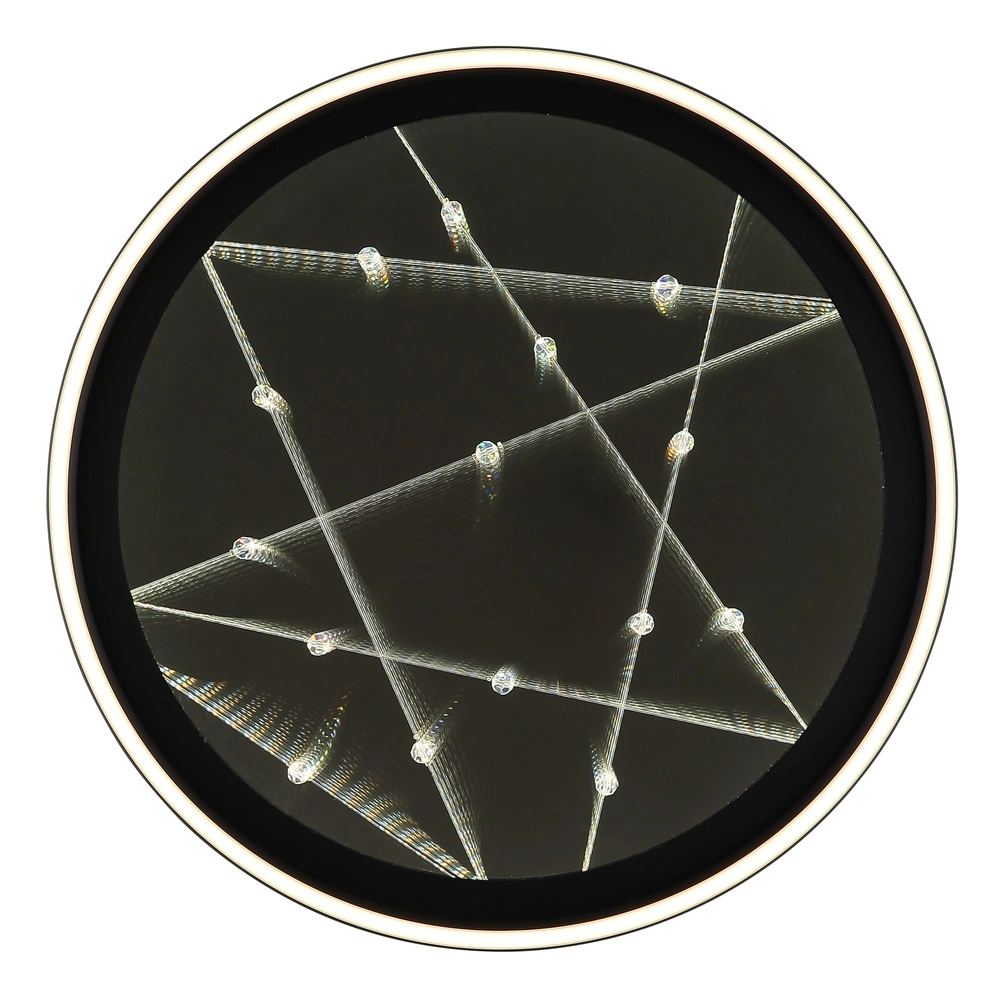 Zwarte plafondlamp Mirrora Ø 51,5cm Globo 9007371575848