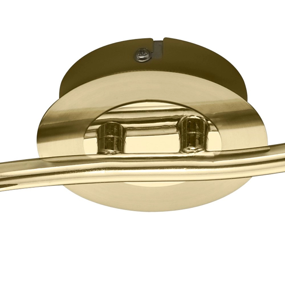 LED plafondspot Levisto 2-lichts messing mat Trio 4017807281668