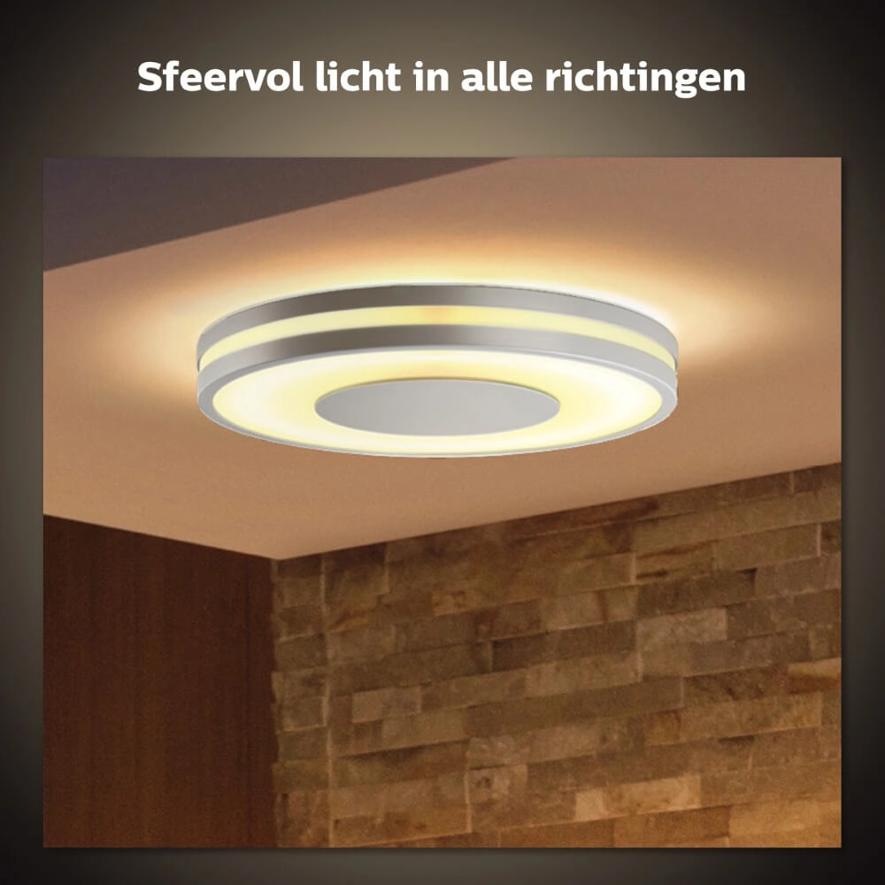 Plafondlamp Hue Being - White Ambiance Ø 34,8cm RVS Philips 8719514341111