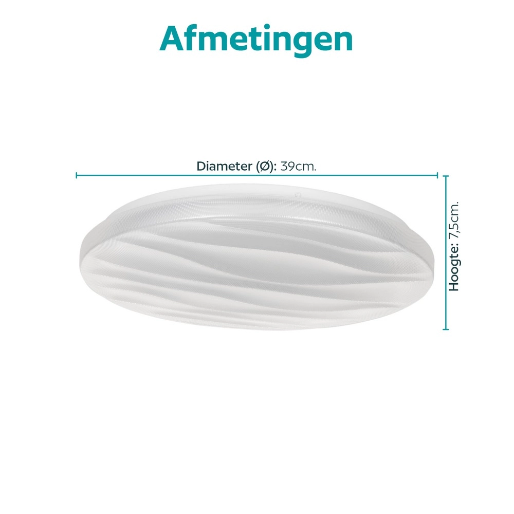 Witte plafonniere Sarmeola Ø 39cm Eglo 9008606391905