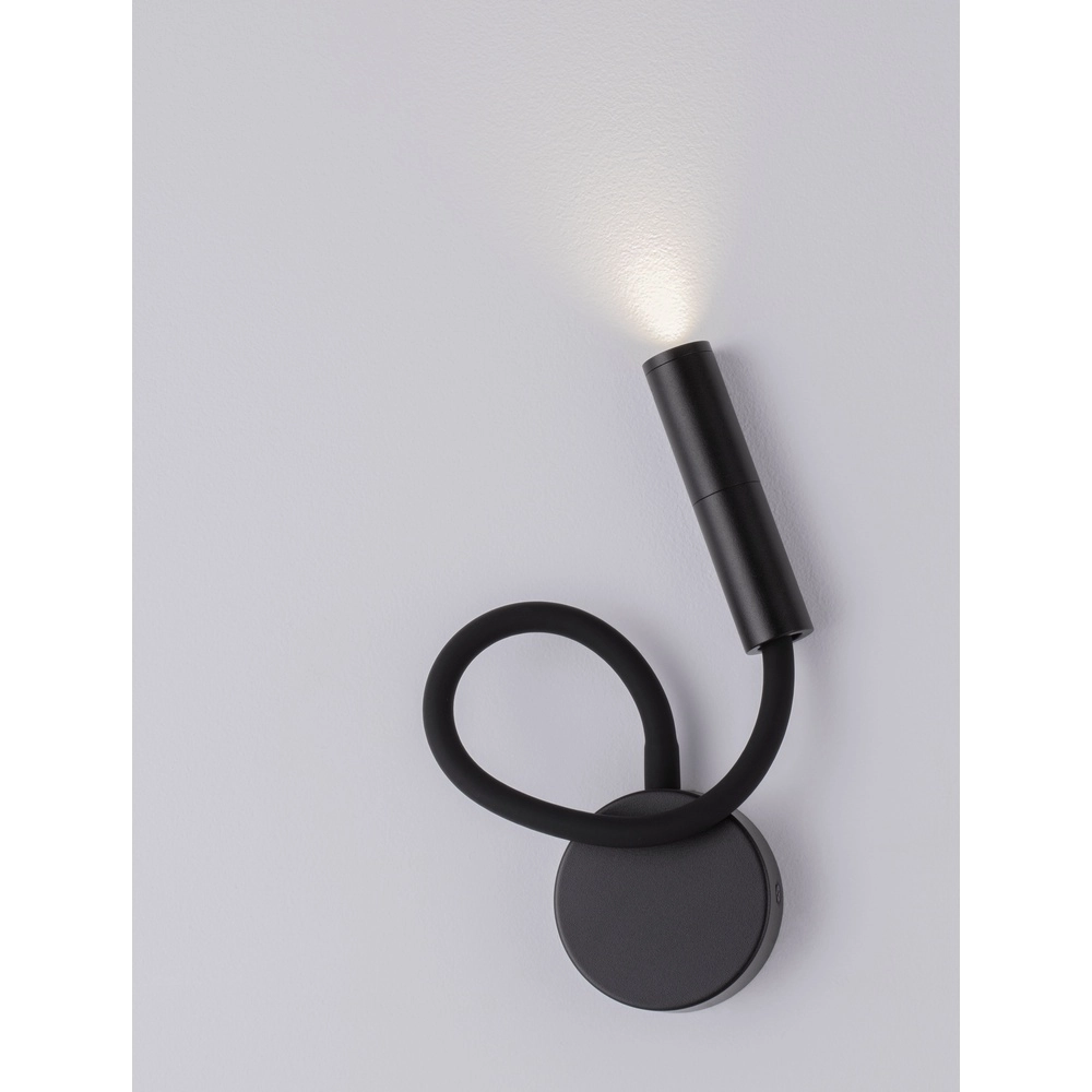 Bedlampje Sonica zwart Lyora 5212017454874