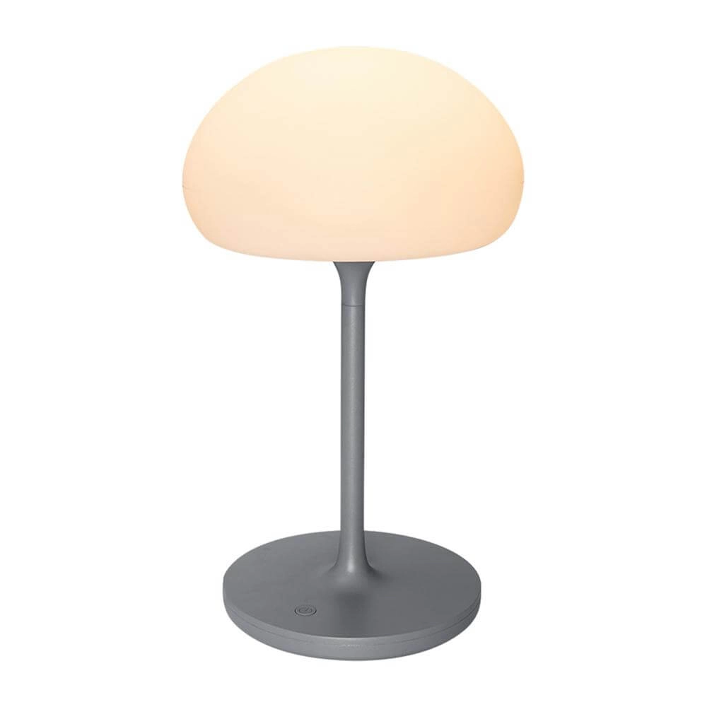 Tafellamp Sponge grijs met wit oplaadbaar