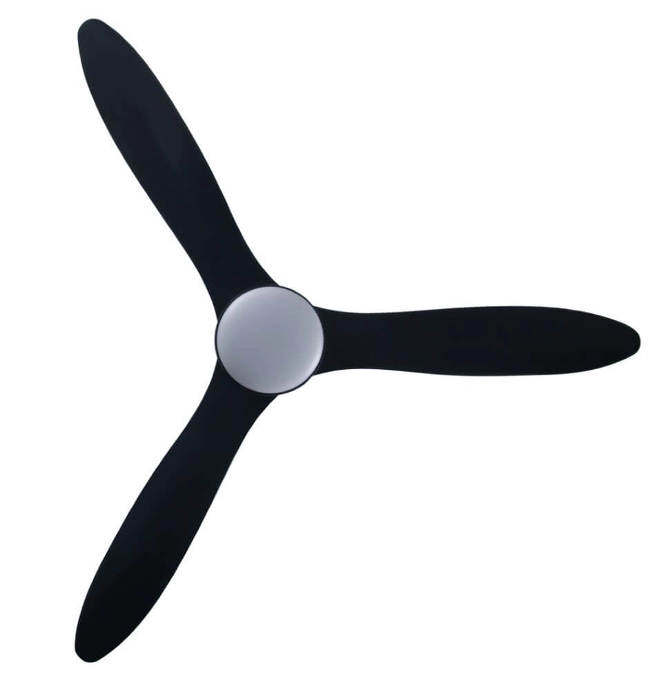 Plafondventilator zwart met lamp Whitehaven Ø 143cm IP55 Beacon 9333509136477