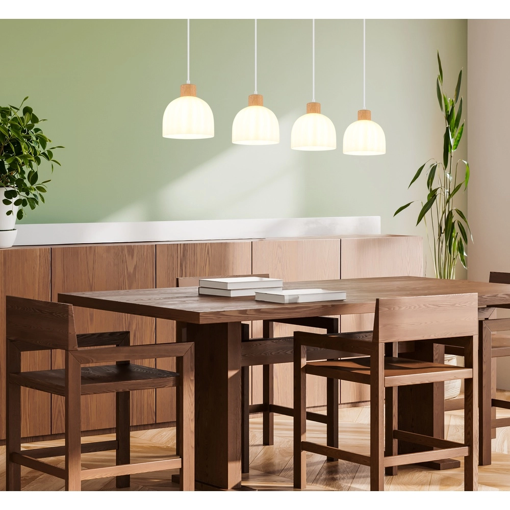 4-lichts hanglamp Swanson wit Globo 9007371581009