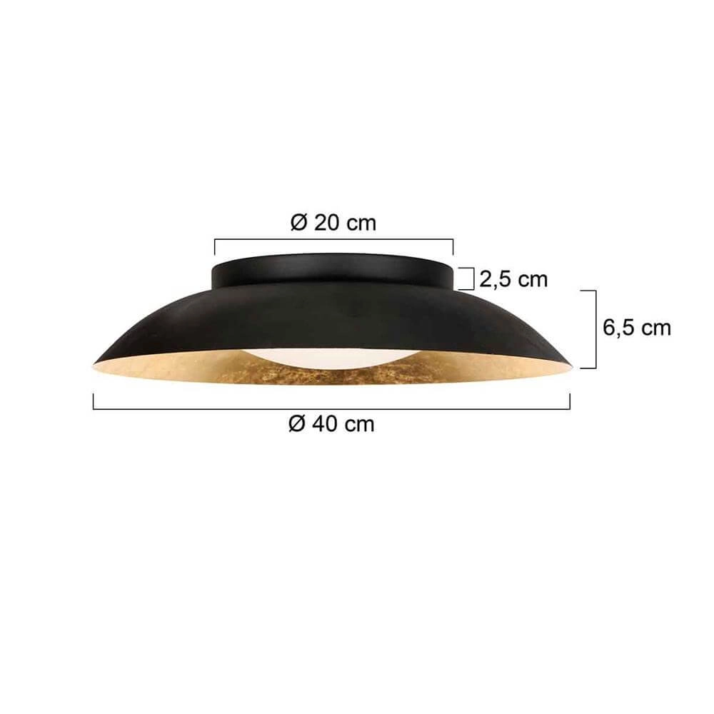 Plafondlamp Walcie zwart met goud Steinhauer 8712746176520