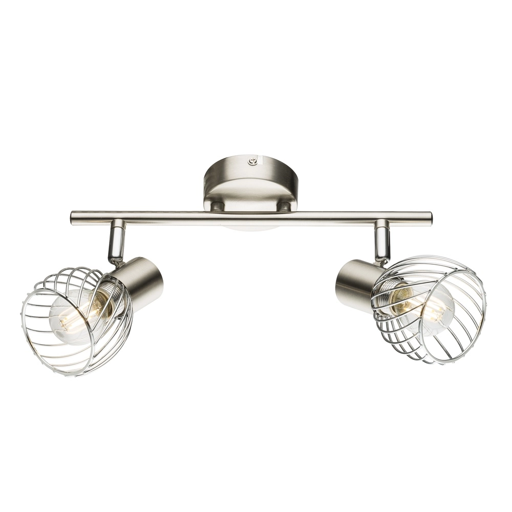 Plafondlamp Texas 2-lichts nikkel