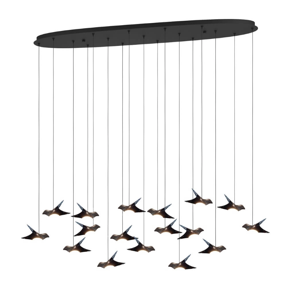 Hanglamp Paratebueno rechthoekig met vogeltjes
