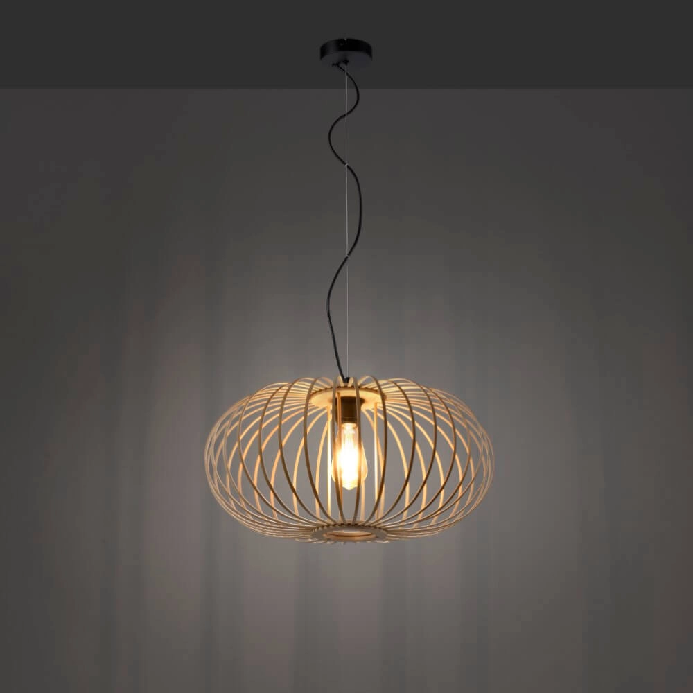 Houten hanglamp Racoon Ø 50cm Just Light 4043689986810