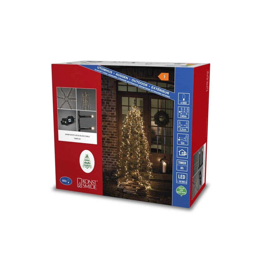 Verlichtingset 240cm - 6x 110 led - 2700K voor kerstboom KonstSmide 7318306650106