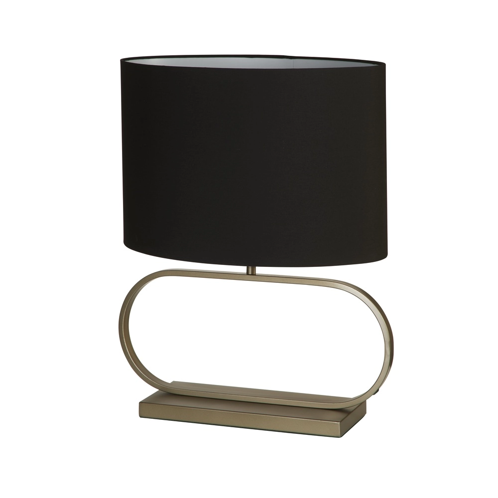 Tafellamp Sleek brons met zwarte kap