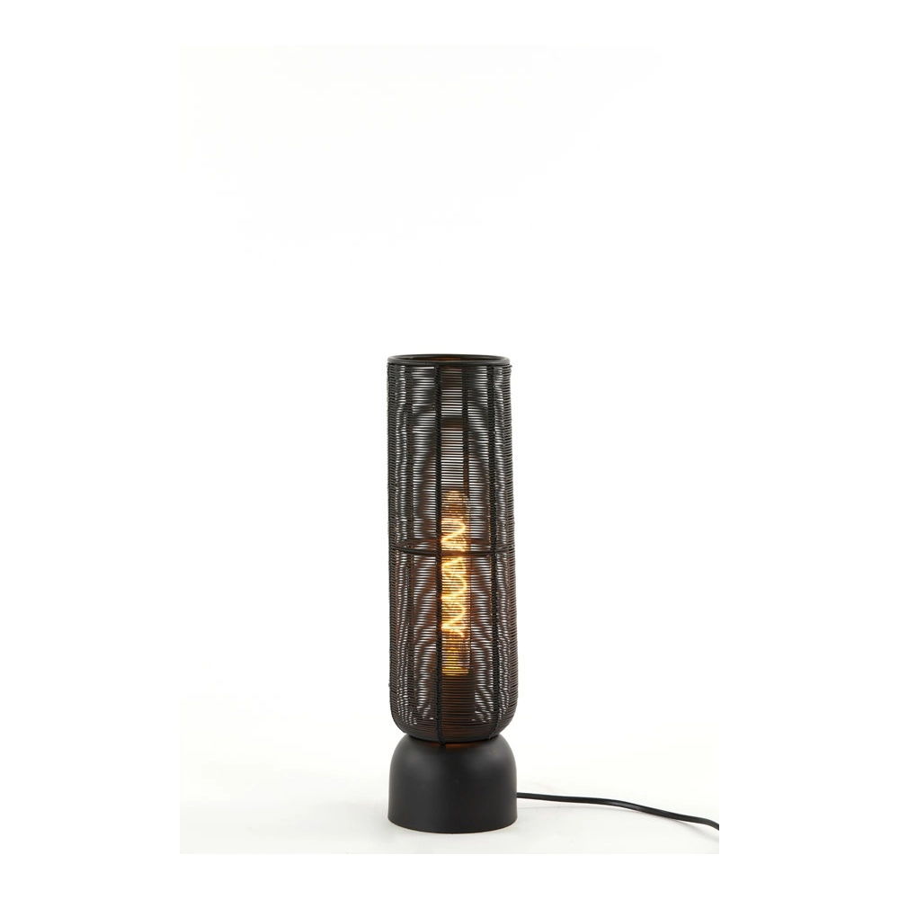 Tafellamp Lezuza Ø 11cm zwart Light & Living 8717807659875