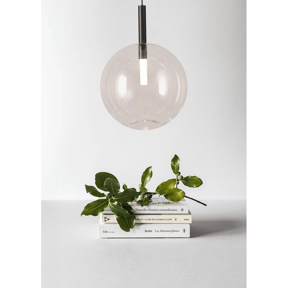 Hanglamp Ø 24cm Lido Ball zwart met helder glas Masterlight 8718121335186