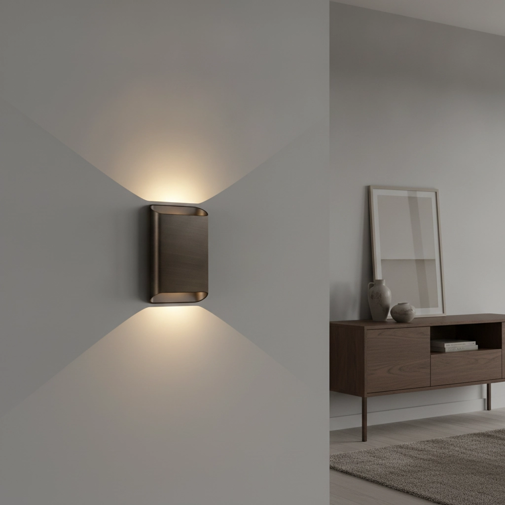 Wandlamp Diaz L Donker brons