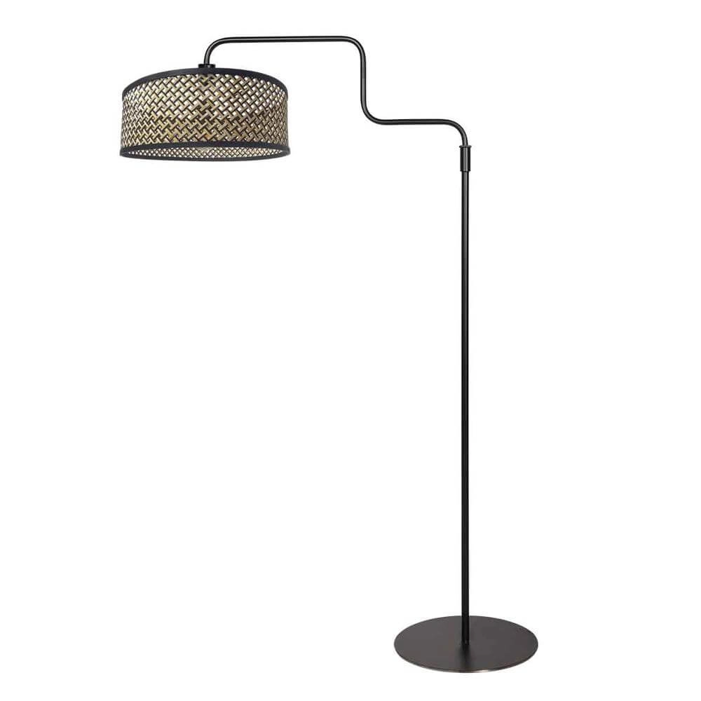 Vloerlamp zwart Bloeba met bamboe Steinhauer 8712746177022
