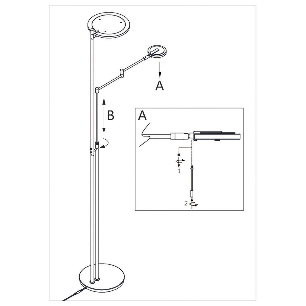 Moderne leeslamp Turound zwart Steinhauer 8712746132106