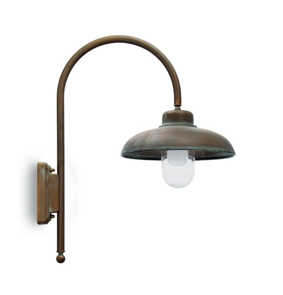Landelijke wandlamp Samoa verouderd messing