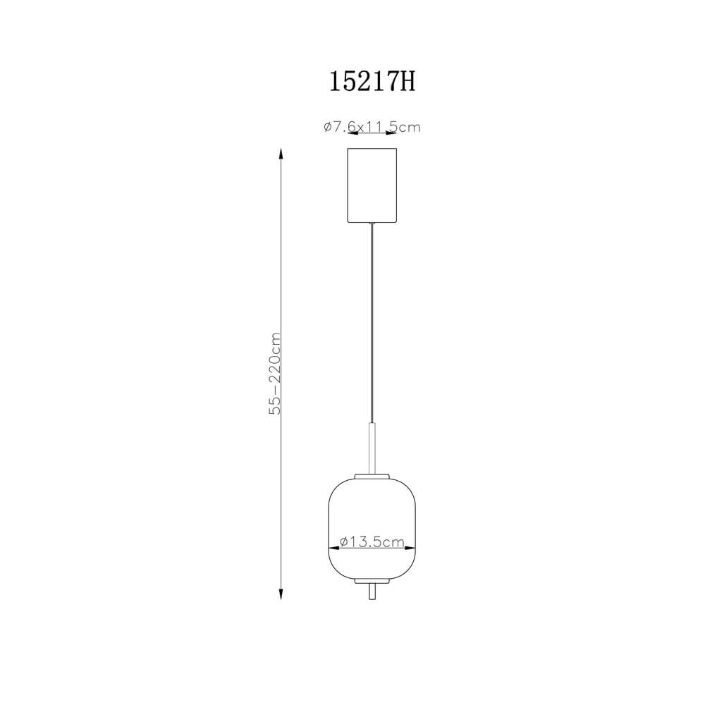 Gouden hanglamp Ewald enkel wit glas Ø 13,5cm Globo 9007371458578