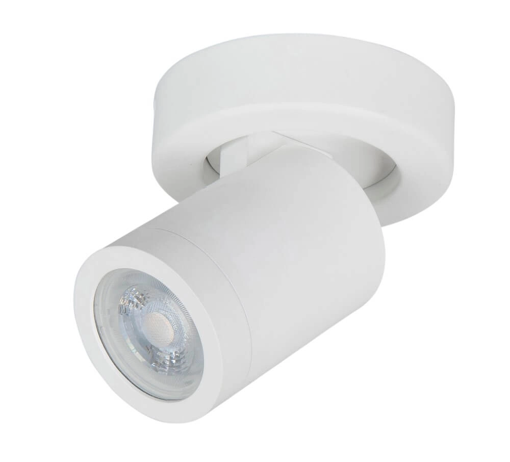 IP44 opbouwspot Oliver 1-lichts mat wit